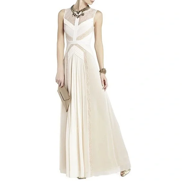 knee length dresses for ladies BCBGMAXAZRIA Long-Sleeve Lace Dress – Runway Catalog
